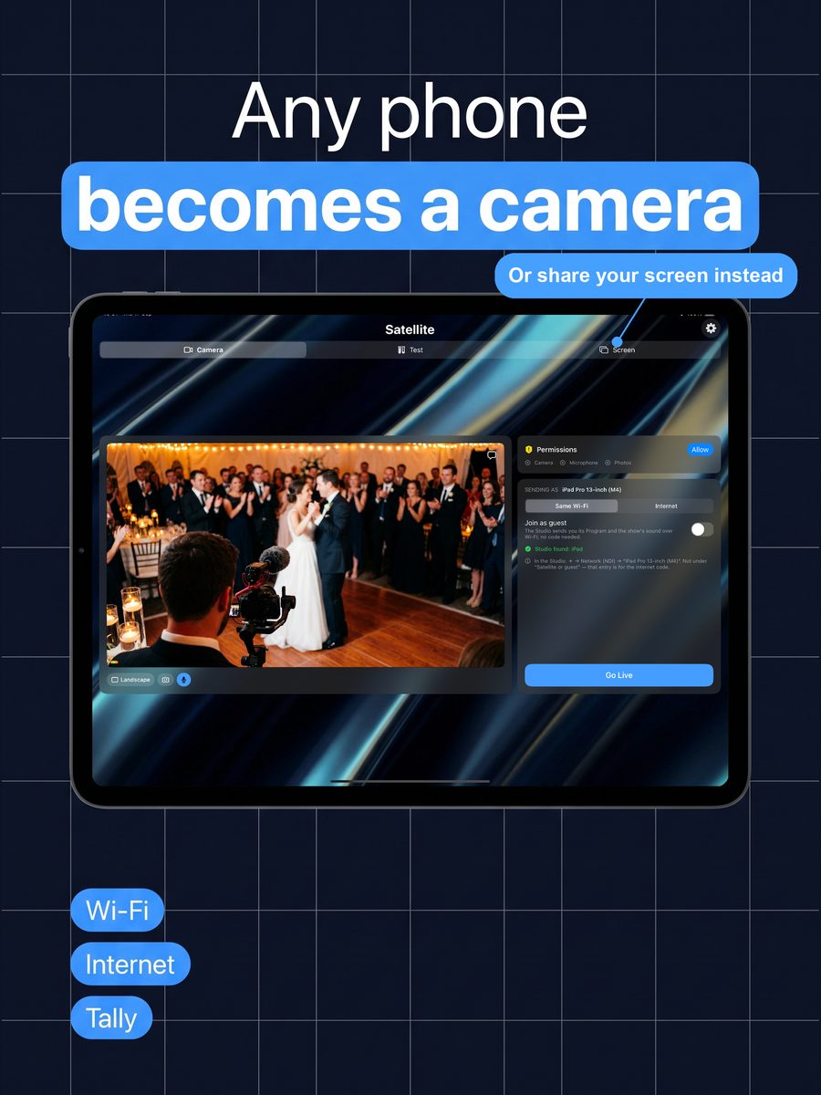 Any phone becomes a camera with Satellite mode